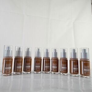 Lot of 9 Revlon Illuminance Skin-Caring Foundation 505 Rich Sand 1oz New